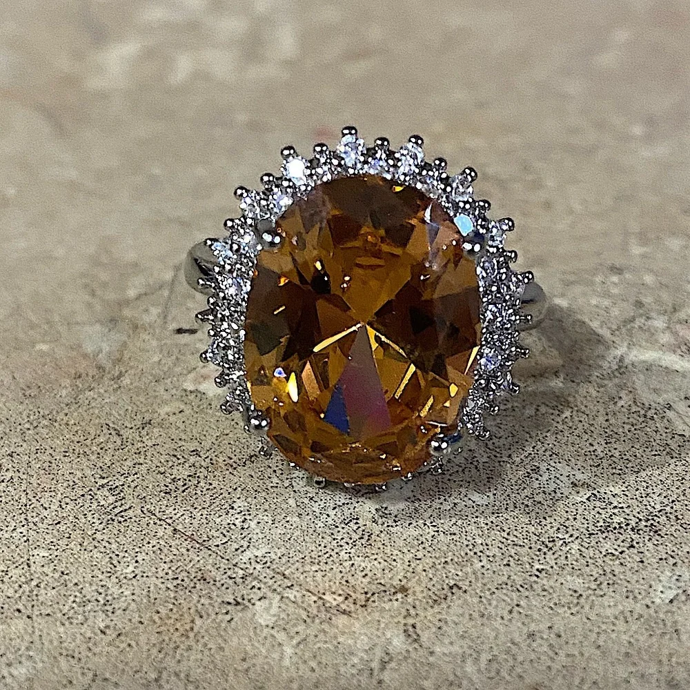 MORGANITE RING STERLING SILVER RING - Picture 8 of 9